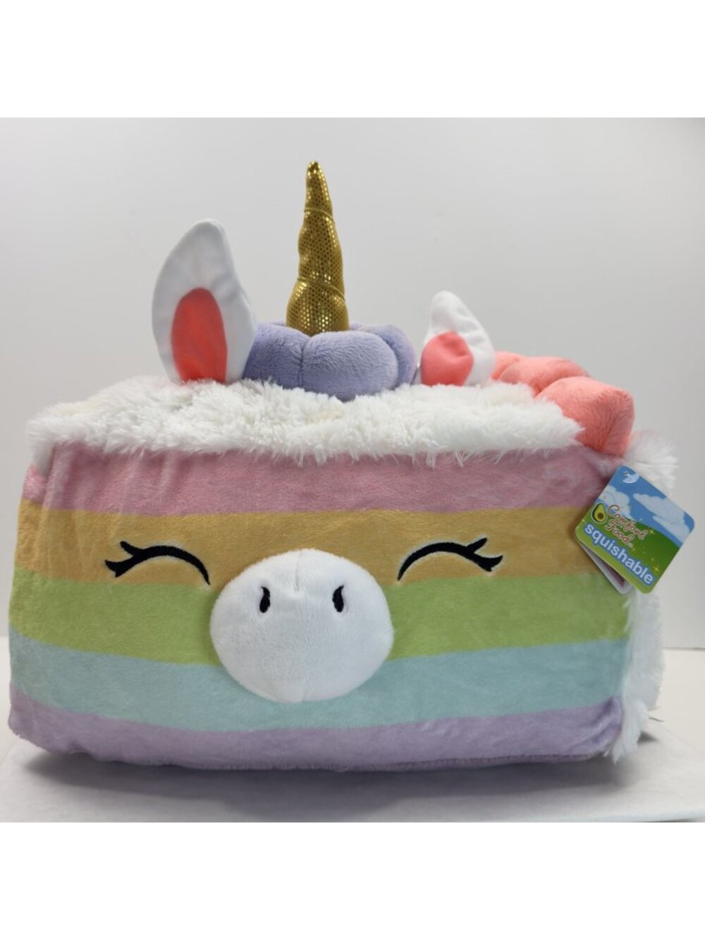 Squishable Comfort Food Unicorn Cake 15" Birthday Plush Pillow Rainbow Stars NEW